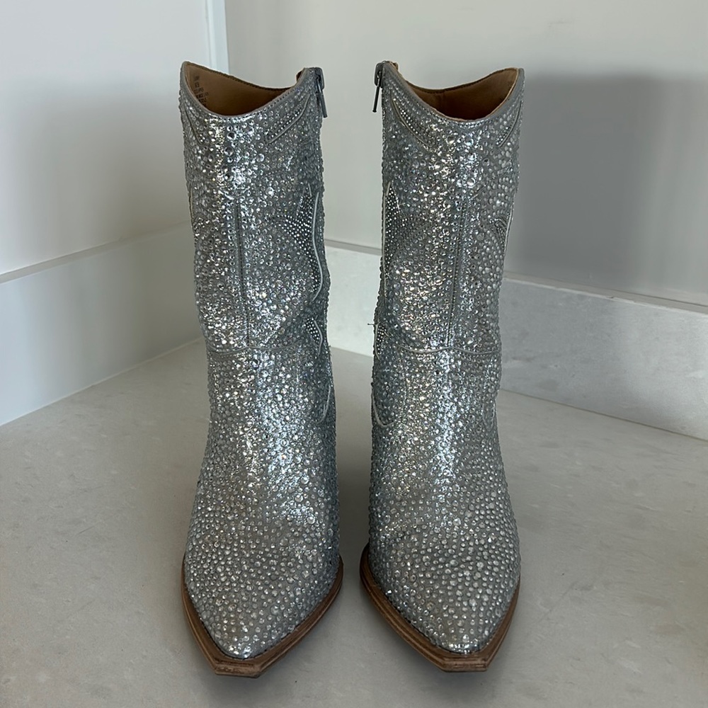Silver Metallic Cowboy Boots